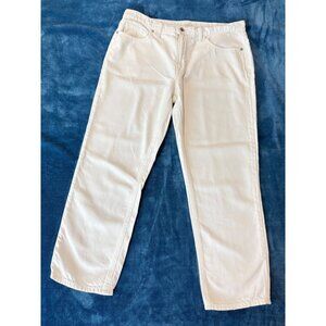 Vince size 31 womens tomboy cut pants solid white